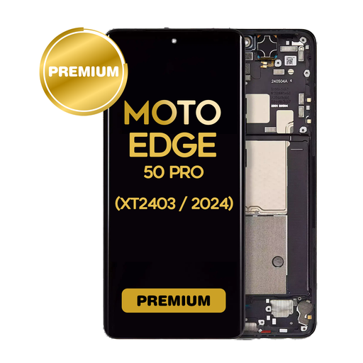 [LCD-XT2403-WF-BK] OLED Assembly With Frame For Motorola Moto Edge 50 Pro (XT2403 / 2024) (Premium) (Black Beauty)