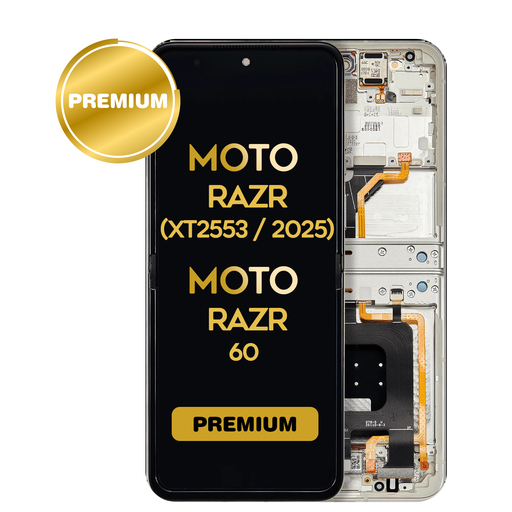 [LCD-XT2553-WF-LBL] OLED Assembly With Frame For Motorola Razr 2025 / Razr 60 (XT2553 / 2025) (Premium) (Lightest Sky)