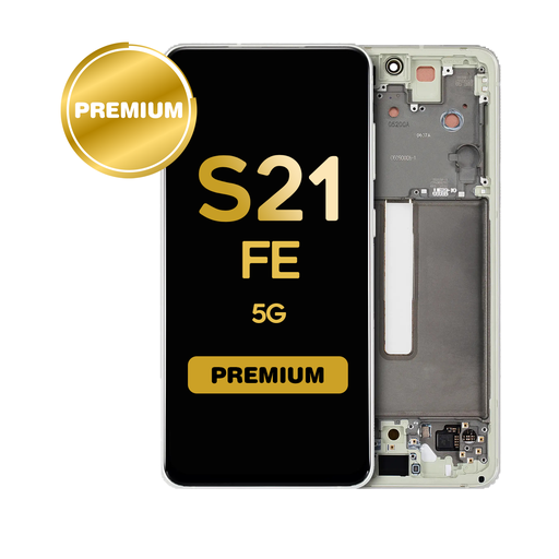 [LCD-S21FE-WF-GR] OLED Assembly for Samsung Galaxy S21 FE 5G (G990) with Frame (US & International) (Premium) (Olive Green)