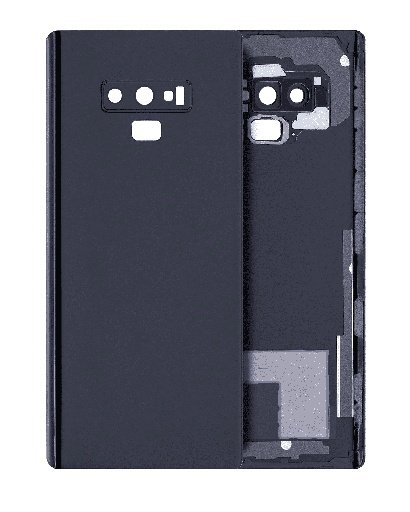 [SP-N9-BCVGWCL-NO-MDBK] Back Cover Glass With Camera Lens For Samsung Galaxy Note 9 (No Logo) (Midnight Black)