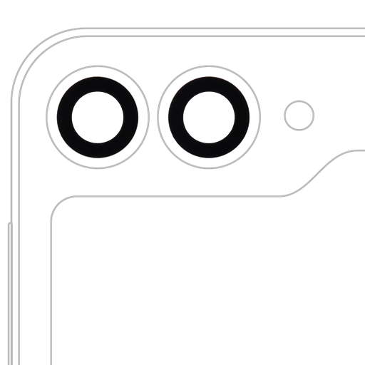 [SP-ZFL6-BCLWADT-GO-2S] Back Camera Lens (Glass Only) With Adhesive For Samsung Galaxy Z Flip 6 5G (F741) (2 Piece Set) (Premium)