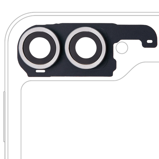 [SP-ZFL6-BCLWCBR-SLV] Back Camera Lens With Cover Bezel Ring For Samsung Galaxy Z Flip 6 5G (F741) (Premium) (Silver Shadow)