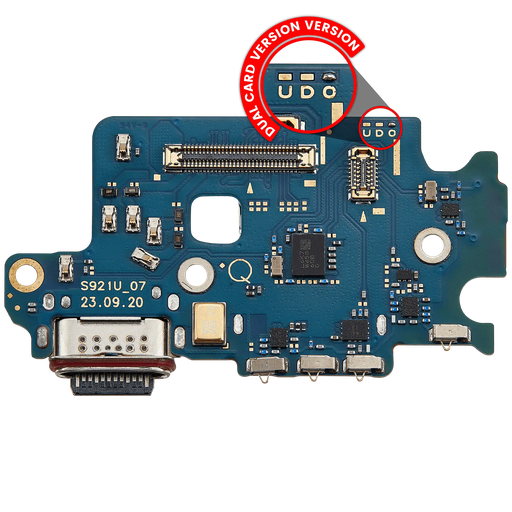 [SP-S24-CPBWSCR-S9210] Charging Port Board With Sim Card Reader For Samsung Galaxy S24 5G (S9210) (Dual Card Version) (Premium)