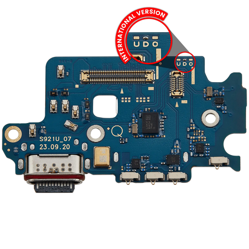 [SP-S24-CPBWSCR-S921D] Charging Port Board With Sim Card Reader For Samsung Galaxy S24 5G (S921D) (International Version) (Premium)