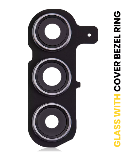 [SP-S24P-BCLWCBR-BK] Back Camera Lens With Cover Bezel Ring For Samsung Galaxy S24 Plus 5G (Onyx Black) (Premium)