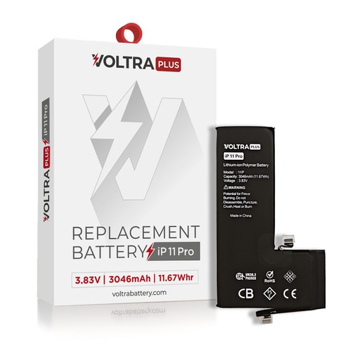 [BAT-VR-I11P-PLS] VOLTRA Plus Battery For iPhone 11 Pro (Ground Shipping Only)