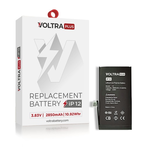 [BAT-VR-I12-PLS] VOLTRA Plus Battery For iPhone 12 / 12 Pro (Ground Shipping Only)
