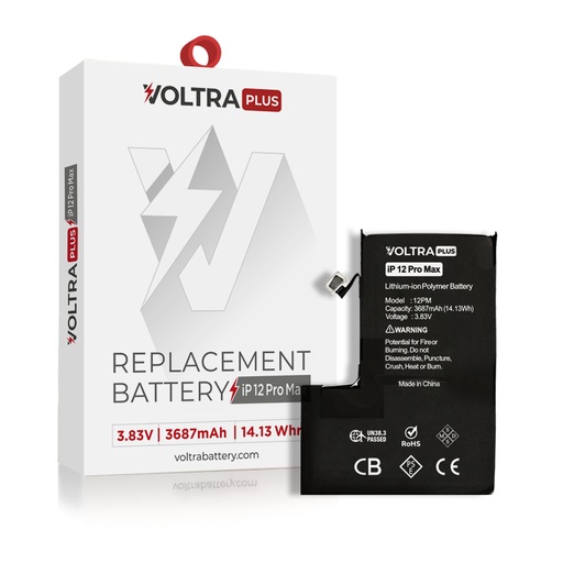 [BAT-VR-I12PM-PLS] VOLTRA Plus Battery For iPhone 12 Pro Max (Ground Shipping Only)