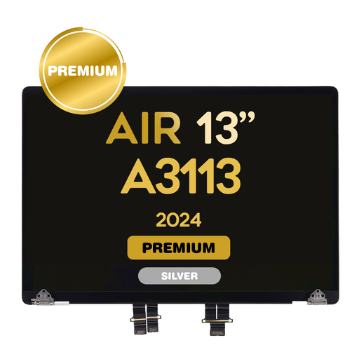 [LCD-MB-A3113-SI] Complete LCD Assembly set for MacBook Air 13" (A3113 / 2024) (Premium) (Silver)