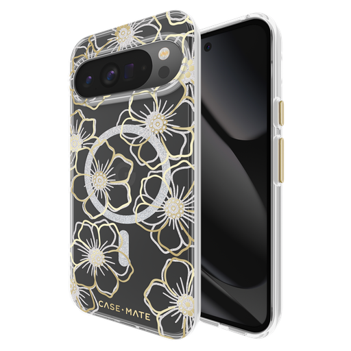 [CM056638] Case-mate - Floral Gems Case With Magnet For Google Pixel 10 Pro Xl - Gold