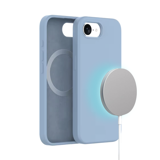 [CS-I16E-MGS-BL] MagSilicone Case for iPhone 17e / 16e - Blue