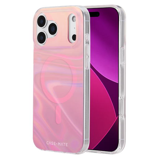 [CM057232] Case-mate - Peach Bubble Magsafe Case For Apple Iphone 17 Pro Max - Peach Iridescent