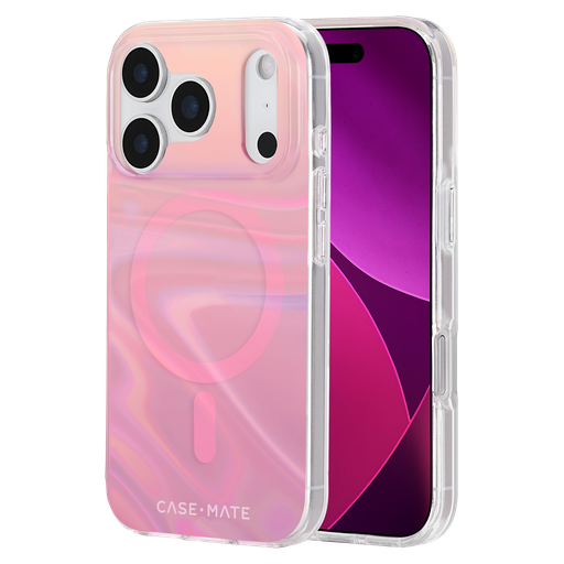[CM057306] Case-mate - Peach Bubble Magsafe Case For Apple Iphone 17 Pro - Peach Iridescent