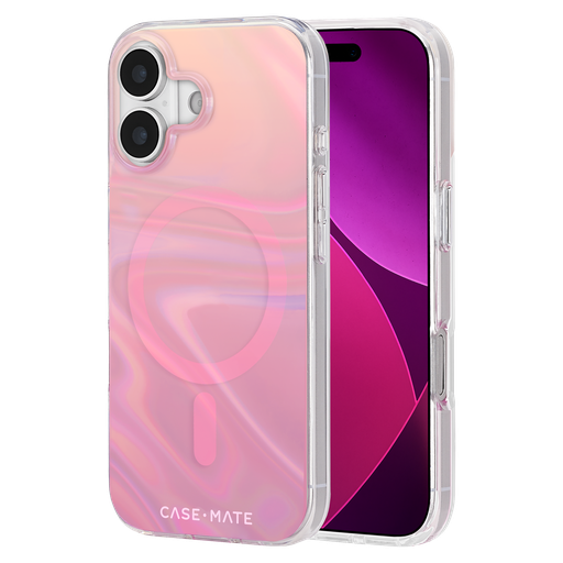 [CM057388] Case-mate - Peach Bubble Magsafe Case For Apple Iphone 17 - Peach Iridescent