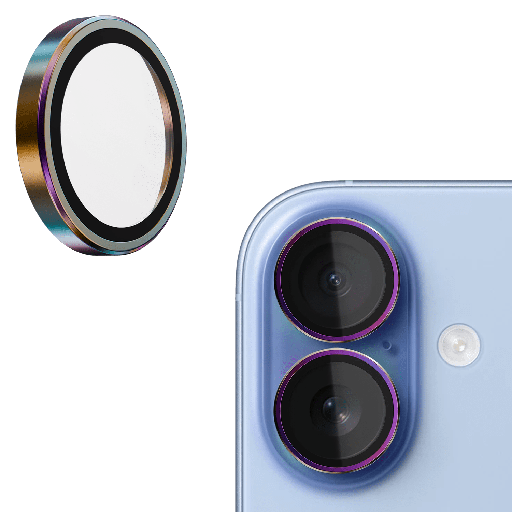 [GGACXXC208AP19C] Gadget Guard - Glass Camera Lens Protector For Apple Iphone 17 - Iridescent