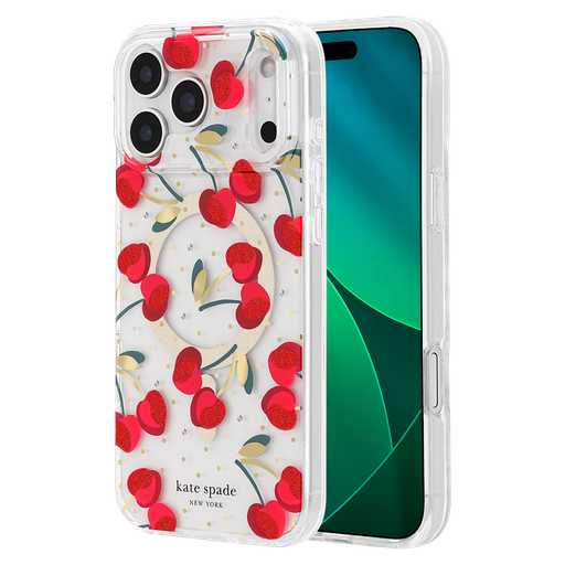 [KS057242] Kate Spade - Protective Magsafe Case For Apple Iphone 17 Pro Max - Cherry Dot