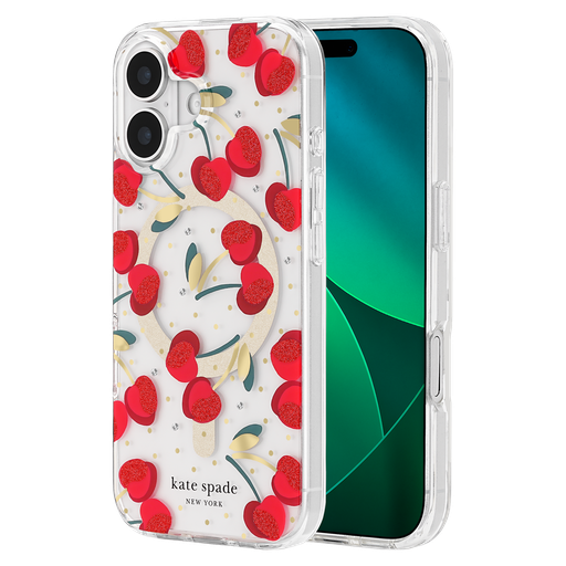 [KS057398] Kate Spade - Protective Magsafe Case For Apple Iphone 17 - Cherry Dot