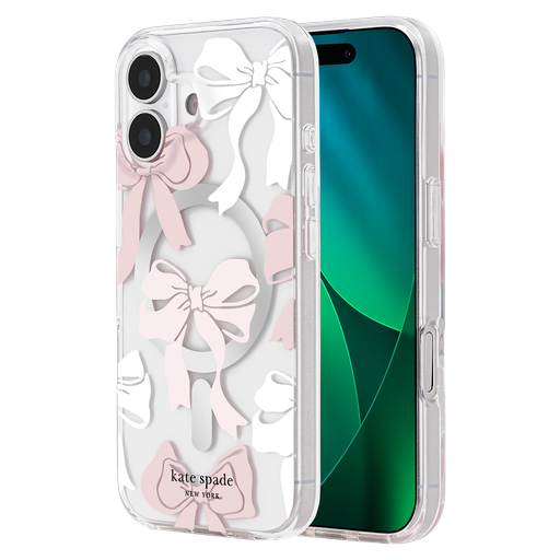 [KS058336] Kate Spade - Protective Magsafe Case For Apple Iphone 17 - Tied With A Bow