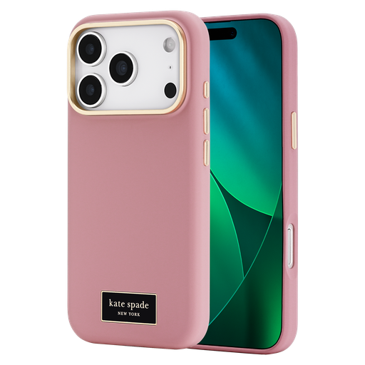 [KS057336] Kate Spade - Silicone Magsafe Case For Apple Iphone 17 Pro - Icon Dusk Rose