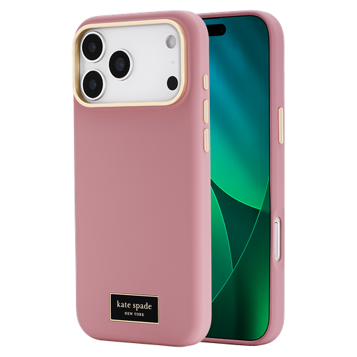 [KS057262] Kate Spade - Silicone Magsafe Case For Apple Iphone 17 Pro Max - Icon Dusk Rose