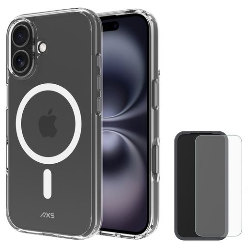 [VAIUMP3380] Axs - Ultra Clear Magsafe Case With Armorglass Pack For Apple Iphone 17 - Clear