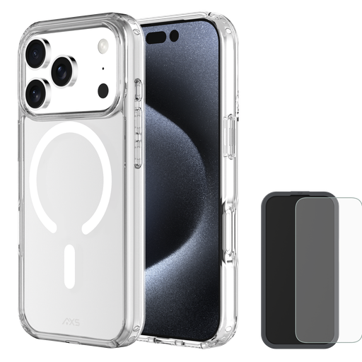 [VAIUMP3410] Axs - Ultra Clear Magsafe Case With Armorglass Pack For Apple Iphone 17 Pro Max - Clear