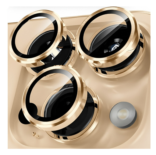 [TG-I17A-RCL-GO] Ring Camera Lens w/HD Tempered Glass  for iPhone Air (Gold) (1 Pc)