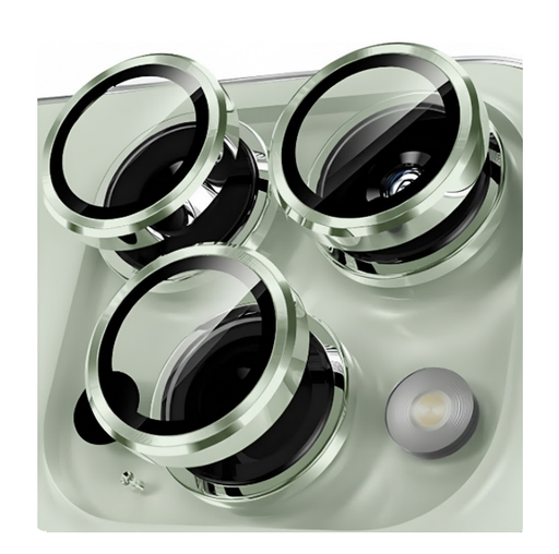[TG-I17-RCL-GR] Ring Camera Lens w/HD Tempered Glass  for iPhone 17 (Light Green) (1 Pc)