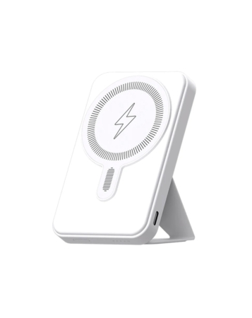 [ACE-PBMGST-5000-WH-PB-WB] MagSafe Magnetic 5000 mAh Power Bank 15W Wireless / 20W PD Charger with Foldable Stand (White)