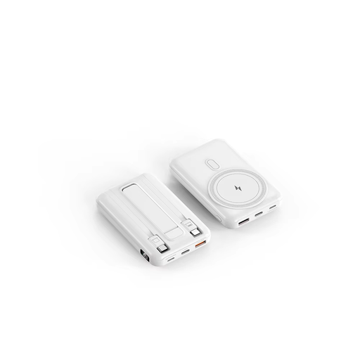 [ACE-PBMGST-10000-WH-PB-WB] MagSafe Magnetic 10000 mAh Power Bank 15W Wireless / 20W PD Charger with Foldable Stand (White)