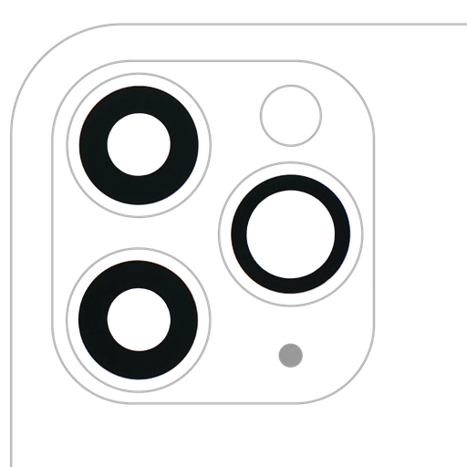 [SP-I11PM-BCLWADT-GO-3S] Back Camera Lens (Glass Only) With Adhesive For iPhone 11 Pro / Pro Max (3 Piece Set)  (Real Sapphire / Premium)