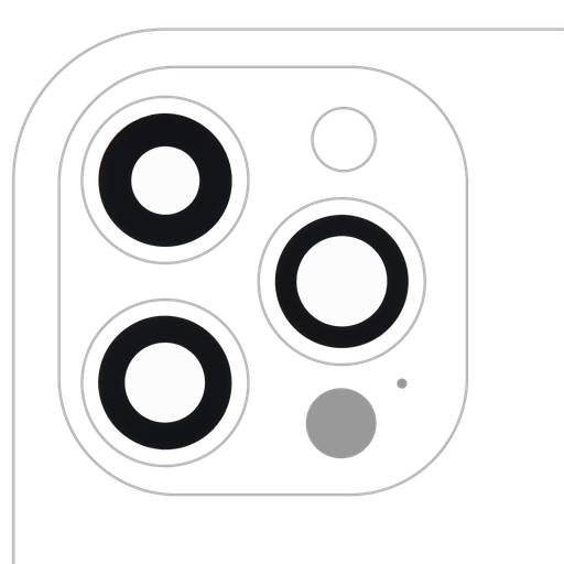 [SP-I12PM-BCLWADT-GO-3S-10P] Back Camera Lens (Glass Only) With Adhesive For iPhone 12 Pro Max (3x10 Pieces) (Real Sapphire / Premium)