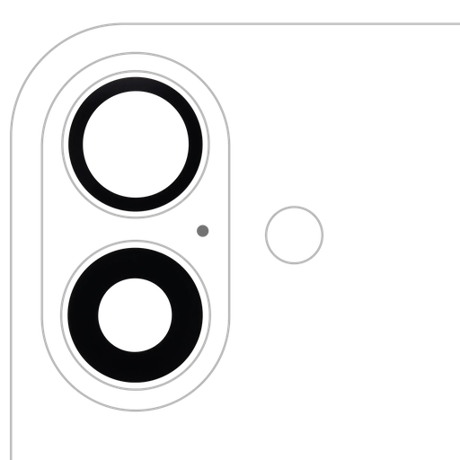 [SP-I16M-BCLWADT-GO-2S] Back Camera Lens (Glass Only) With Adhesive For iPhone 16 / 16 Plus / 17 (2 Piece Set) (Real Sapphire / Premium)