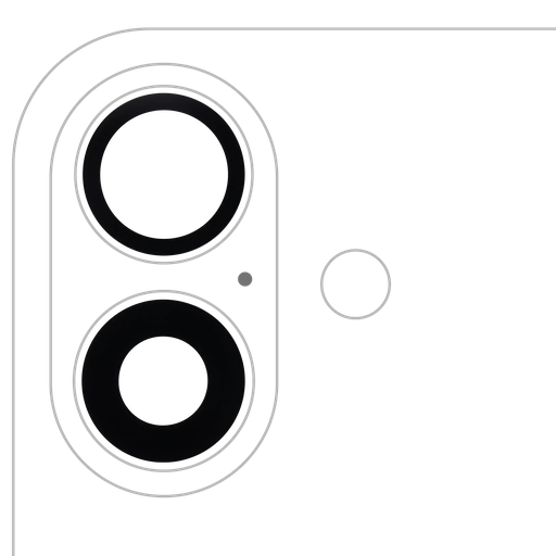 [SP-I16M-BCLWADT-GO-2S-10P-AM] Back Camera Lens (Glass Only) With Adhesive For iPhone 16 / 16 Plus / 17 (2x10 Pieces) (Aftermarket)