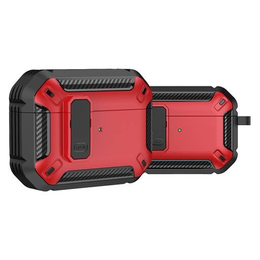 [CS-AP4-RBC-RDBK] Rugged Border Case for AirPods (4th Gen) - Red Black