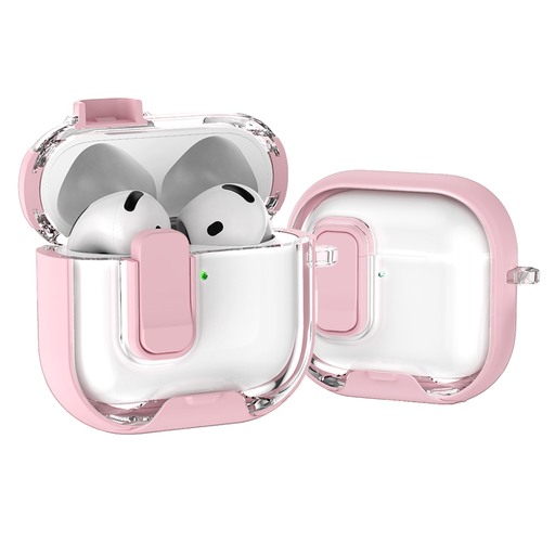 [CS-AP4-CLK-PN] Clear Lock Case for AirPods (4th Gen) - Pink