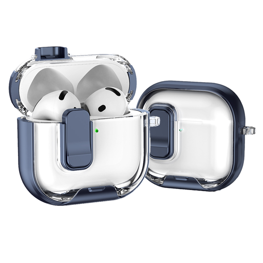 [CS-AP4-CLK-DBL] Clear Lock Case for AirPods (4th Gen) - Dark Blue