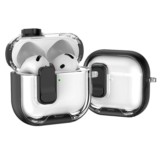 [CS-AP4-CLK-BK] Clear Lock Case for AirPods (4th Gen) - Black