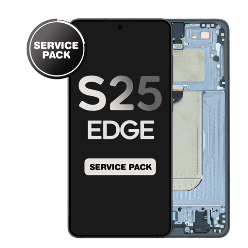 [LCD-S25E-WF-SP-BK] OLED Assembly for Samsung Galaxy S25 Edge (S937) with Frame (Titanium Jet Black) (Service Pack)