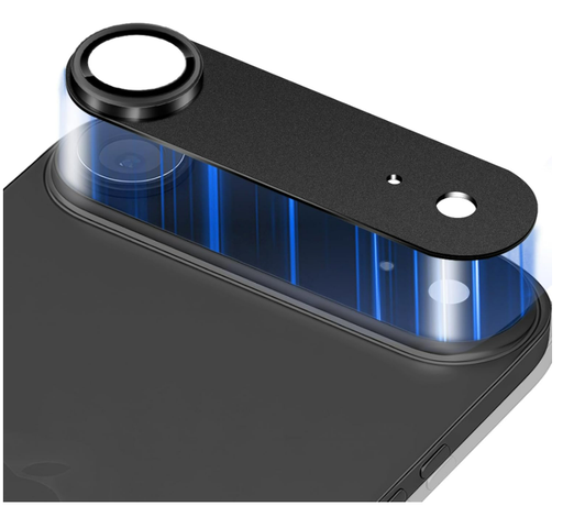 [TG-I17A-BCGM-BK] Back Camera Metal Tempered Glass for iPhone Air (Black)