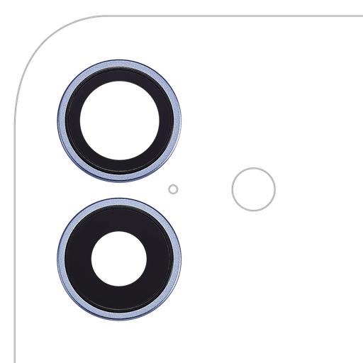 [SP-I17-BCLWBB-BL] Back Camera Lens With Bracket / Bezel For iPhone 17 (Premium) (Mist Blue)