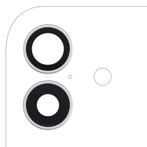 [SP-I17-BCLWBB-WH] Back Camera Lens With Bracket / Bezel For iPhone 17 (Premium) (White)