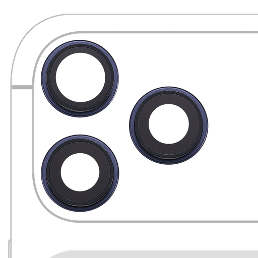 [SP-I17PM-BCLWBB-BL] Back Camera Lens With Bracket / Bezel For iPhone 17 Pro / 17 Pro Max (Premium) (Deep Blue)