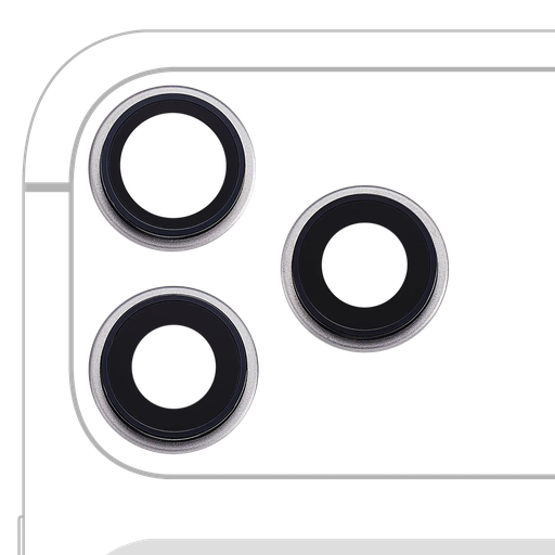 [SP-I17PM-BCLWBB-SLV] Back Camera Lens With Bracket / Bezel For iPhone 17 Pro/ 17 Pro Max (Premium) (Silver)