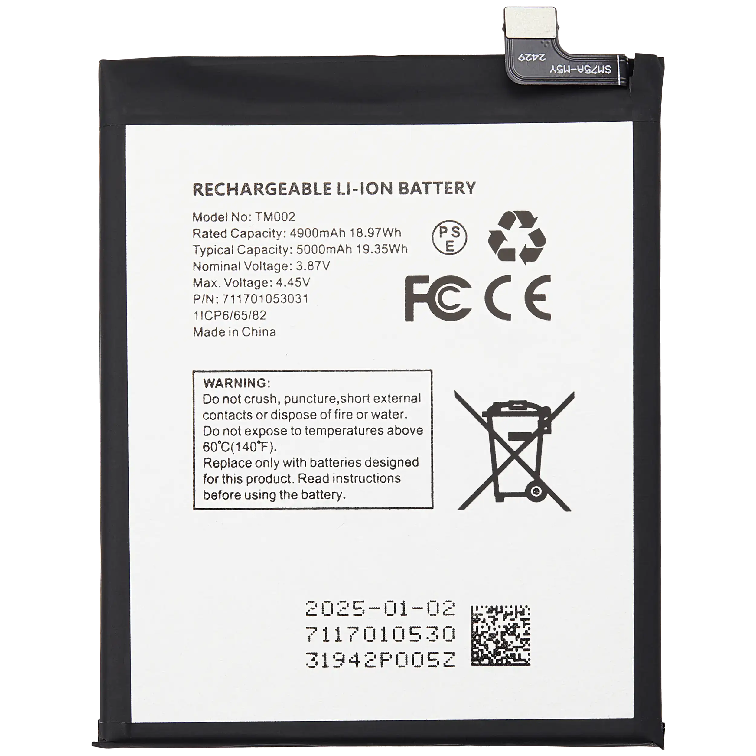 [BAT-TM-R7P-TM002] Battery For T-Mobile Revvl 7 (TM002) / Revvl 7 Pro / T Phone 2 Pro 5G (Ground Shipping Only)