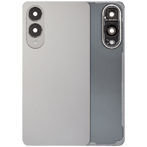 [SP-S25E-BCVGWCL-NO-AM-SLV] Back Cover Glass With Camera Lens For Samsung Galaxy S25 Edge (No Logo) (Aftermarket Plus) (Titanium Silver)