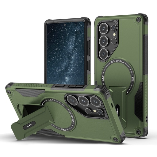 [CS-S26P-SSCM-AGR] Shockproof Stand Case with Magsafe for Galaxy S26 Plus - Army Green