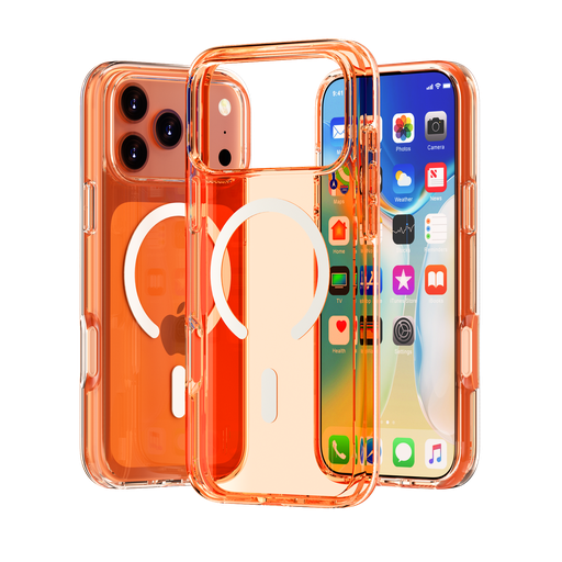 [CS-I17PM-MTSC-OR] Transparent Color Case with Magsafe for iPhone 17 Pro Max - Orange