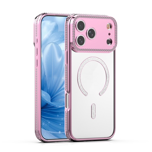 [CS-I15P-JCM-PN] Jewel Case with Magsafe for iPhone 15 Pro - Pink