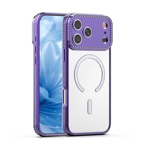 [CS-I15P-JCM-PU] Jewel Case with Magsafe for iPhone 15 Pro - Purple